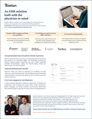 An EHR solution built with the physician in mind