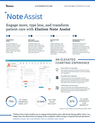 Elation Note Assist Solution Sheet